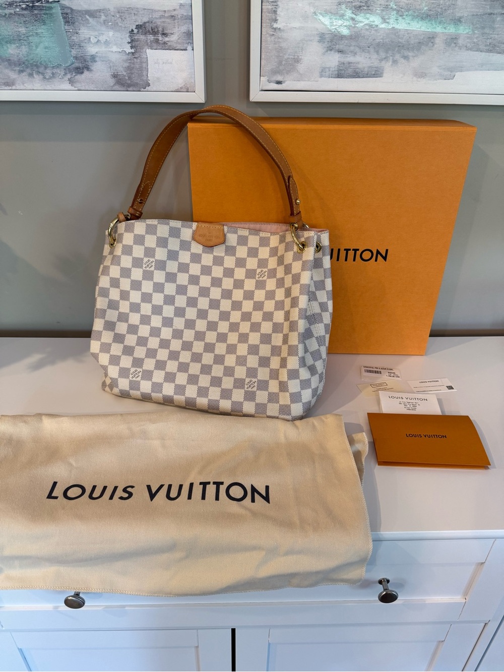 Louis Vuitton Graceful PM Damier Azur Bag
